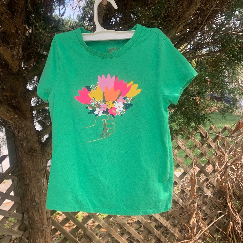 Cat and Jack spring bouquet graphic tee